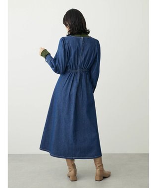Green Parks ・ＥＬＥＮＣＡＲＥ　ＤＵＥウエストタックデニムワンピース Indigo