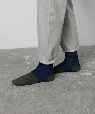 TRICOTE ギャザールーズハイソックス 39NAVY