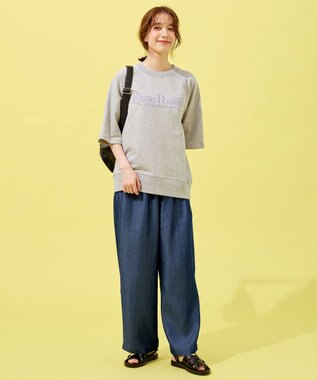 ANY L 【洗濯機可】刺繍ロゴミニ裏毛スウェット ライトグレー