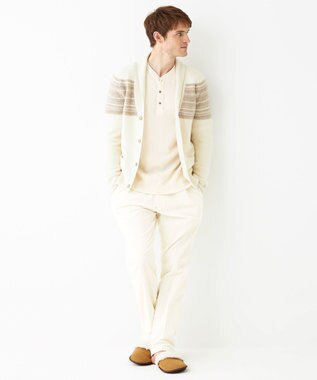 JOSEPH ABBOUD MOUNTAIN 【SPACE／UNISEX】OGコットンワッフル カットソー アイボリー系