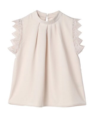 Green Parks ・ＥＬＥＮＣＡＲＥ　ＤＵＥ　リネンライクレースブラウス Ivory