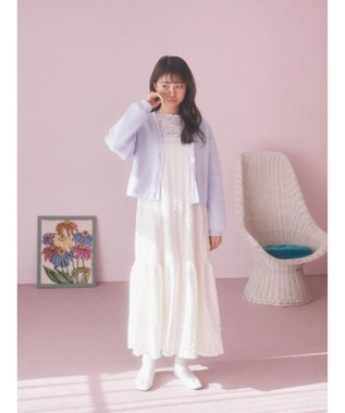 earth music&ecology バイカラースポンディッシュカーディガン Sax