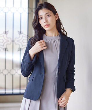 Tiaclasse 【洗える】ハイネックピンタックワンピース グレー