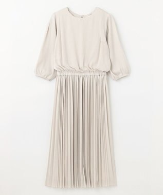 ANY 【洗える・ウエストゴム】セレモニープリーツワンピース ベージュ系