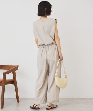 AMERICAN HOLIC 【マルチ機能】ドロストサロペット Gray Beige