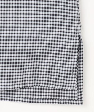 J.PRESS LADIES 【洗える】バイカラーギンガム&ストライプ ブラウス ネイビー系3