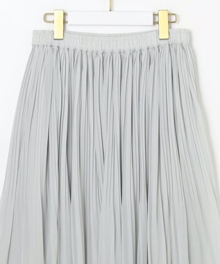 ANY SIS シャイニープリーツ スカート ライトグレー