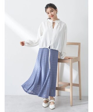 earth music&ecology カフタンフリルブラウス Off White