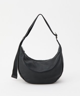 russet ソフトレザーラウンドショルダーバッグ(CE-1326-WEB) Black2