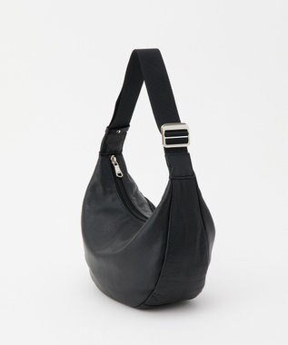 russet ソフトレザーラウンドショルダーバッグ(CE-1326-WEB) Black2