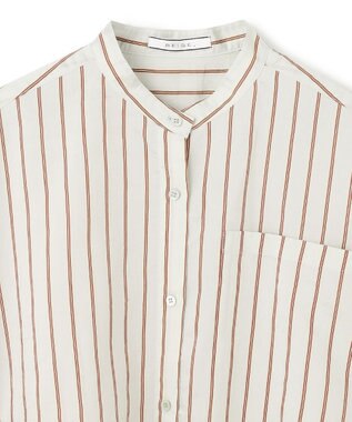 BEIGE， 【洗える】KNOX / ショート丈バンドカラーシャツ Sage St