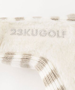 23区GOLF 【雑貨】ファー×ボーダー パターカバー ホワイト系