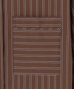 uncrave ブロードクロス シャツ ブラウンストライプ