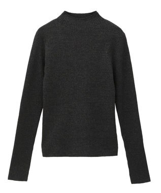 YECCA VECCA ラメ混ハイネックリブニット Black