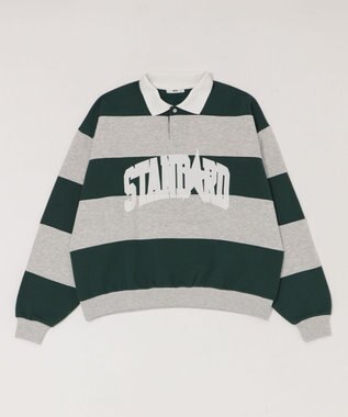 WEGO 【ユニセックス着用ITEM】カレッジロゴラガースウェット グリーン