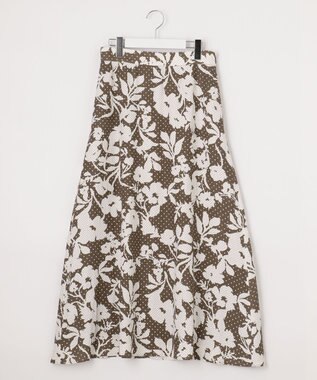 自由区 【XSサイズ~/洗える】モノトーンドットフレア スカート ブラウン系5