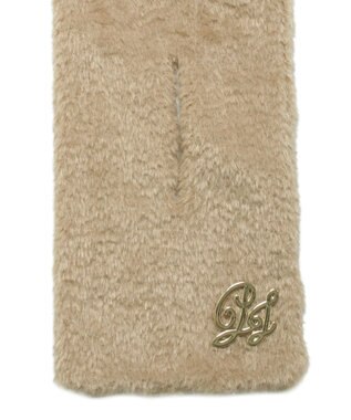 MOONBAT PAUL & JOE ACCESSOIRES フェイクファーブローチマフラー ベージュ