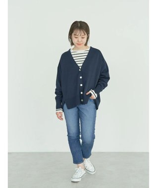 AMERICAN HOLIC ＵＶカットミディニットカーディガン Navy