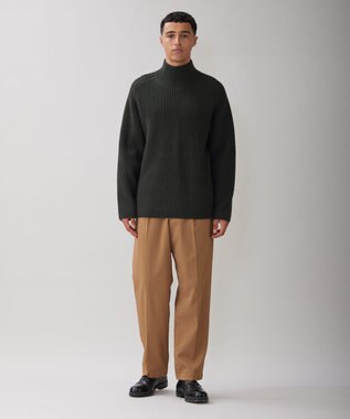 UNFILO MENS バルキー タートルネック ニット カーキ