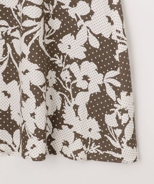 自由区 【XSサイズ~/洗える】モノトーンドットフレア スカート ブラウン系5