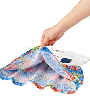 MIKI HOUSE HOT BISCUITS 【80-120cm】バンダナ柄 切り替えワンピース 白