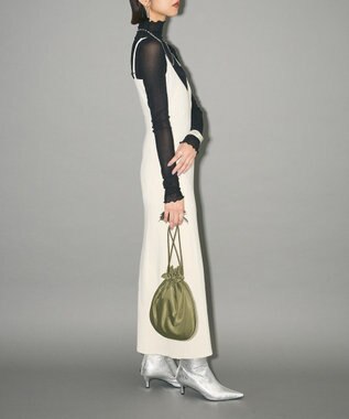 Green Parks レース編み風ビスチェキャミワンピース Off White