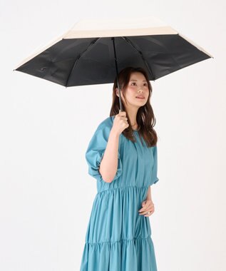 MOONBAT 【遮光100％/３秒で折りたためる日傘】晴雨兼用 折りたたみ傘 ウラワザ バイカラー ベージュ