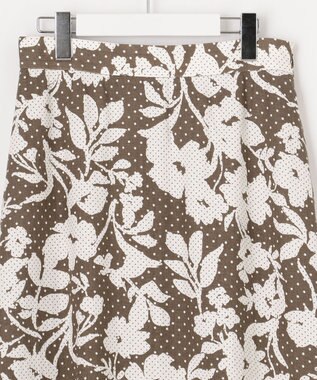 自由区 【XSサイズ~/洗える】モノトーンドットフレア スカート ブラウン系5