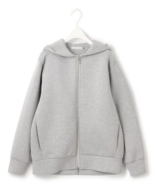 ICB 【洗える】 ビスコースエアーボンディング ジップアップフーディ ライトグレー系