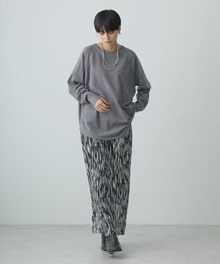 AMERICAN HOLIC ２ＷＡＹバイパチヘンリーネックニットプルオーバー Gray Mixture