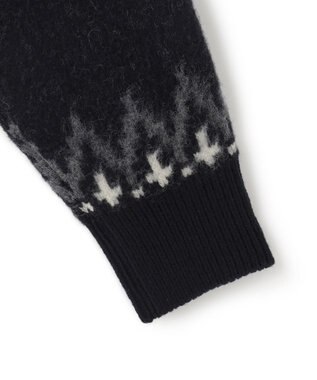 JOSEPH HOMME 【LEON 掲載】【HIGH GRADE LINE】ウルフジャガード  モックネック ブラック系5