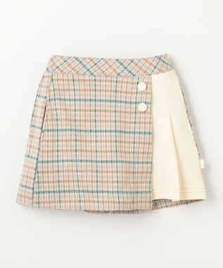 組曲 KIDS 【110-140㎝】チェック キュロット クリーム系