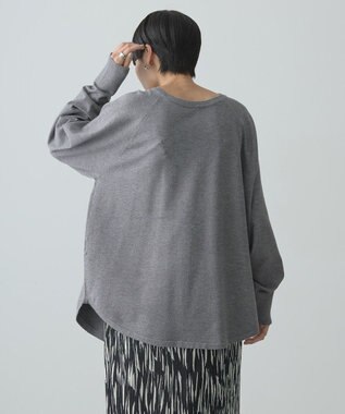 AMERICAN HOLIC ２ＷＡＹバイパチヘンリーネックニットプルオーバー Gray Mixture