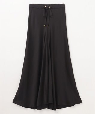 GRACE CONTINENTAL サテンバイアスロングスカート ブラック
