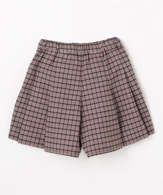 ANY KIDS チェック柄 ショートパンツ ブラウン×チェック
