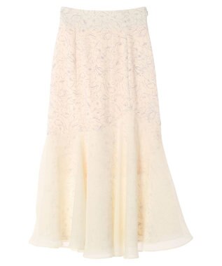 earth music&ecology 切替フラワースカート Grayish Blue