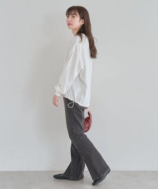 Green Parks ドロストミニ裏毛プルオーバー Off White