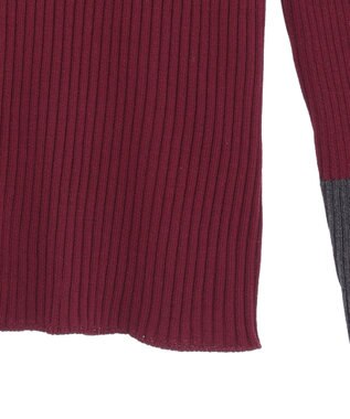 earth music&ecology ハイネックリブニットプルオーバー Bordeaux