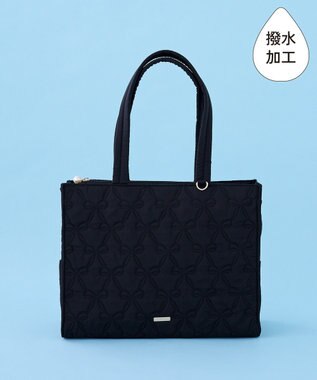 Maison de FLEUR 撥水加工リボンキルティングトートバッグ