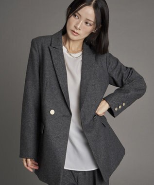 YECCA VECCA 【尾崎紗代子×YECCA VECCA】ツイードテーラードジャケット