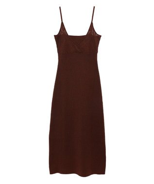 Green Parks レース編み風ビスチェキャミワンピース Mocha