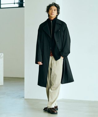 UNFILO MENS 【男女兼用】リラックス コーデュロイ ギャザーパンツ ベージュ