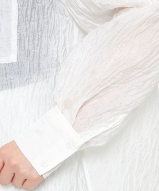 uncrave 【佐藤晴美さん着用】シアー ジャガード シャツ オフ