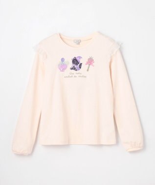 ANY KIDS マジカルキャット長袖Tシャツ エクリュ