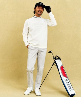 23区GOLF 【MEN】ウエストにジャストフィット ウエストムーブ パンツ 選べる5色展開 ライトグレー系