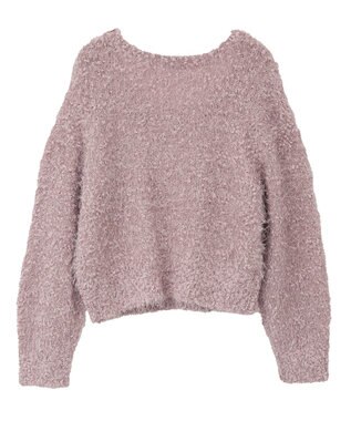 earth music&ecology ポンポンヤーンラメニットプルオーバー Ivory