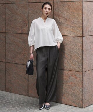 ICB ライトリヨセルデニム ストレートパンツ ブラックデニム