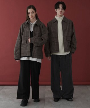 WEGO 【ユニセックス着用ITEM】メルトンショートZIPブルゾン 柄2