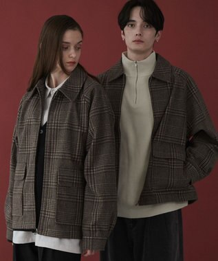 WEGO 【ユニセックス着用ITEM】メルトンショートZIPブルゾン 柄2