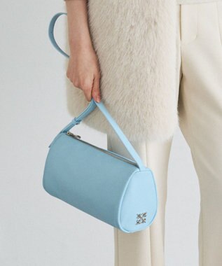 russet ソフトレザーロールショルダーバッグ(CE-1661) Sax